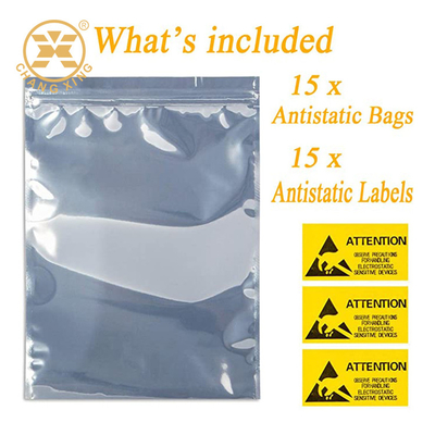 ESD Anti-Static Shielding For Zip Bag Plastic Antistatic Lock Pouch  Electronics